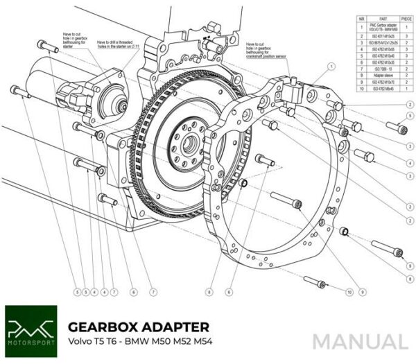 Volvo_T5_T6_moottori_to_Bmw_vaihdelaatikko_valiadapteri_by_PMC_Motorsport