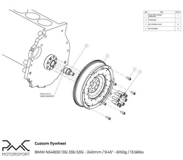 Bmw_N54_moottorin_kaksoismassavauhtipyoran_korvaava_kova_vauhtipyora