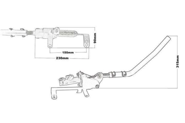 Bmw_E36_mallin_sopiva_hydraulinen_kasijarrukahva_omalle_paikalle